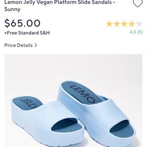 Brand new TURQUOISE lemon jelly slides